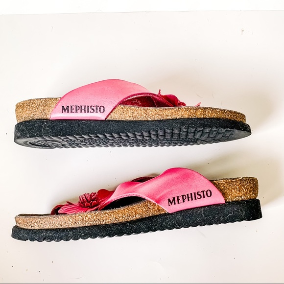 Mephisto Pink Flower Sandals SZ-7.5 - Picture 4 of 11
